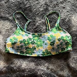 Colorful Smocked Crop Top